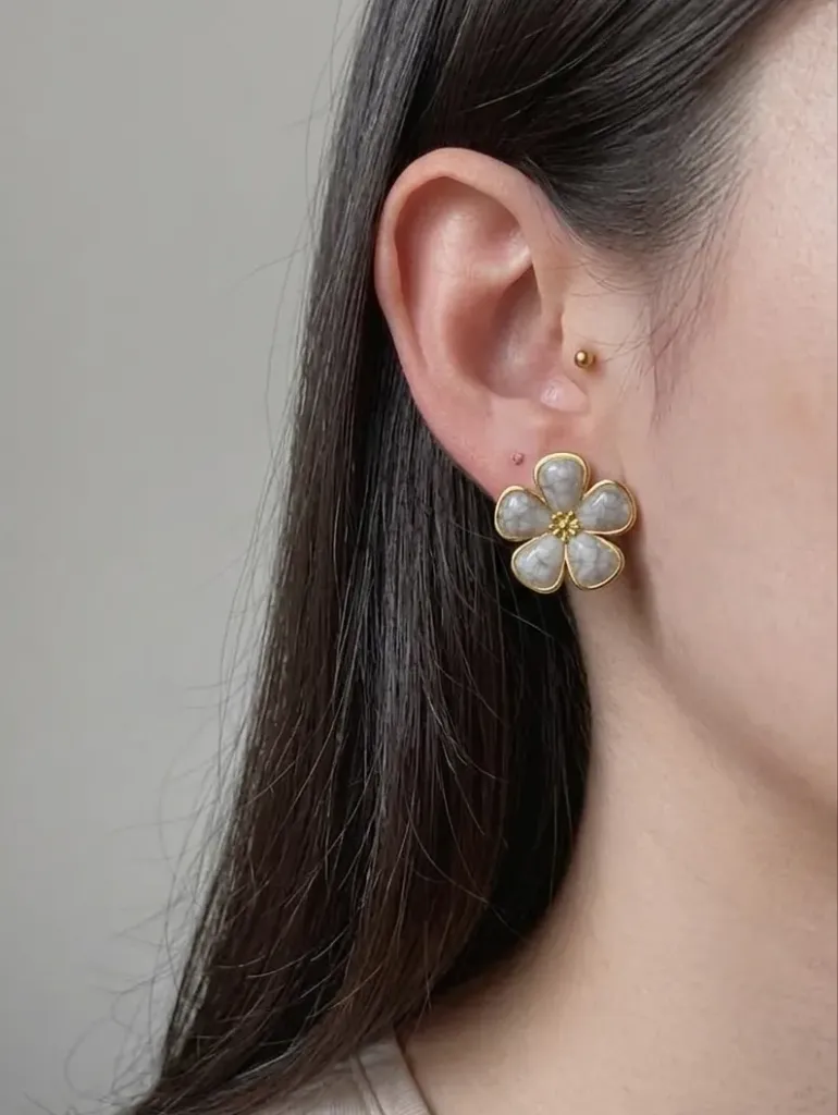 Flower earrings