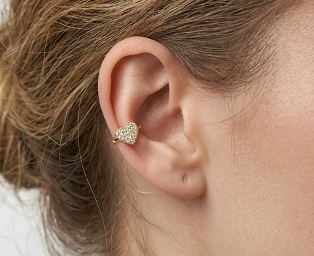 Heart ear cuff